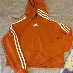 Adidas cropped Orange Hoodie